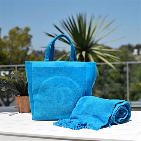 chanel beach towel uk|Chanel terry cloth beach bag.